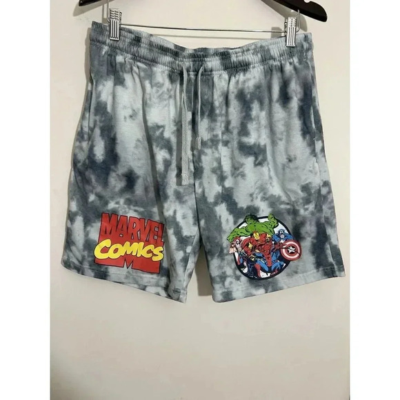 Marvel Comics Avengers Men's Comics Distressed Cloud Dye Lounge Shorts Size XL - Picture 1 of 7
